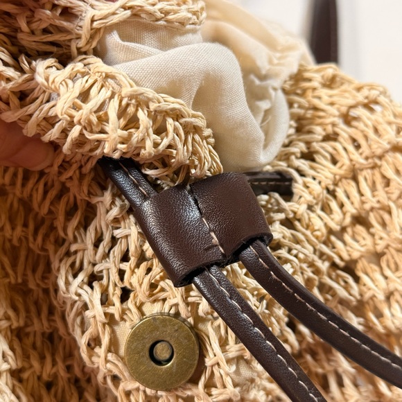 Cappelli‎ Straworld Purse Backpack Satchel Brown Straps School Work Travel Beach - Picture 6 of 10